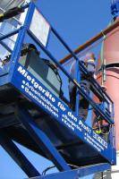 8 m Scherenbühne von BEYER-Mietservice in Aktion