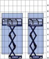 Darstellung der Arbeitshöhe der Elektro-Scherenbühne SB 78 ELDI als Diagramm