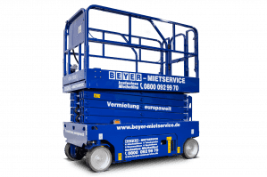 Scherenbühne mit 12 m Arbeitshöhe & 320 kg Tragkraft