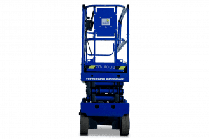 Frontansicht von Elektro-Scherenarbeitsbühne SB 101 E