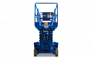 Heckansicht mit Einstieg Elektro Scherenbühne SB 140 ELDI-II