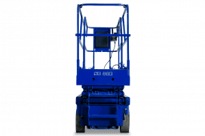 Heckansicht von 8 m Scherenbühne SB 82 E