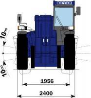Frontansicht vom Schwerlast-Telelader STS 10-120 im Diagramm