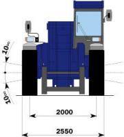 Schwerlastteleskopstapler STS 10-160 Frontansicht im Diagramm