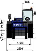 Frontansicht von Schwerlast-Teleskopstapler STS 860 im Diagramm