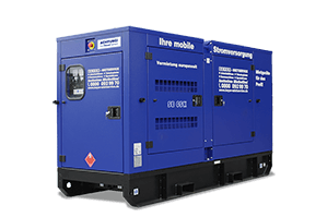 Gesamtansicht Diesel Generator 60 kVA auf Kufengestell