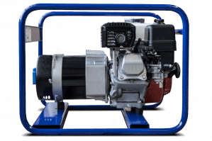 Ansicht von der Seite mietbarer Stromerzeuger 3 kVA