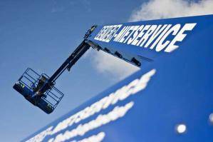 Ausgefahrener Teleskoparm von BEYER-Teleskopbühne TB 480 KD