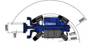 Abmessungen-Vogelperspektive von starrem Teleskoplader TSS 1840