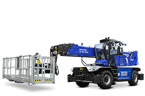 Telelader TSR 2660 mit 1000 kg Arbeitskorb als Anbauwerkzeug