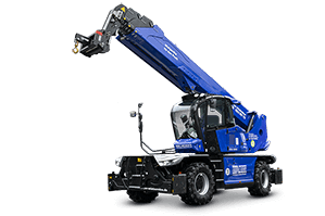 Telelader TSR 2660 mit angehobenem Teleskoparm und 6 t Lasthaken