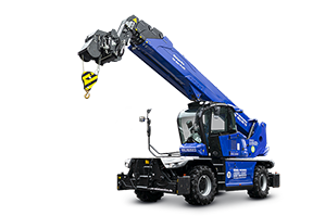 Telelader TSR 2660 mit angehobenem Teleskoparm und 6 t Seilwinde