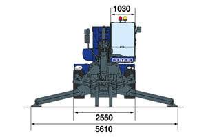 Teleskoplader TSR2160 Abmessungsgrafik front