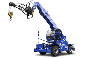 Teleskoplader TSR 3580 angehoben, mit 2 t Gittermast-Winde