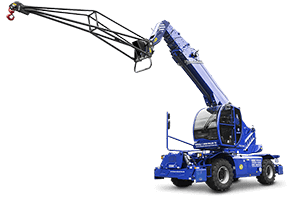 Teleskoplader TSR 3580 mit angehobenem Teleskoparm und Gittermast