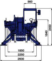 Front-Abmessung von BEYER Teleskoplader TSS 1040
