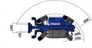 Abmessungen 3 t Teleskoplader aus der BEYER-Vermietung