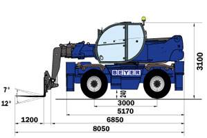 Seitliche Abmessungsgrafik von Magni RTH 4.18 Smart