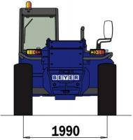 Abmessungen von BEYER-Teleskopstapler TSS 1440 mit 4 t Tragkraft
