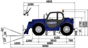 BEYER Teleskopstapler TSS 940, Abmessungsdiagramm