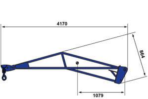 Maße Gittermast 600 kg für Telestapler