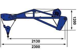 Gittermast-Winde 2t Abmessung