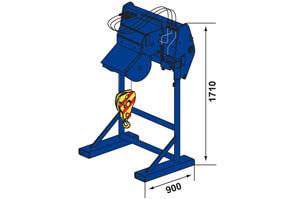 Seilwinde 6 t für Teleskoplader - Maße