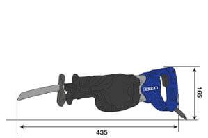 Abmessungsgrafik Tigersäge ETS 29