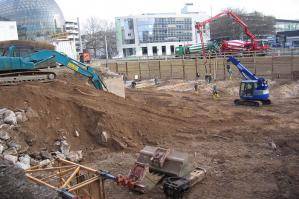 Baustellenkran im Einsatz