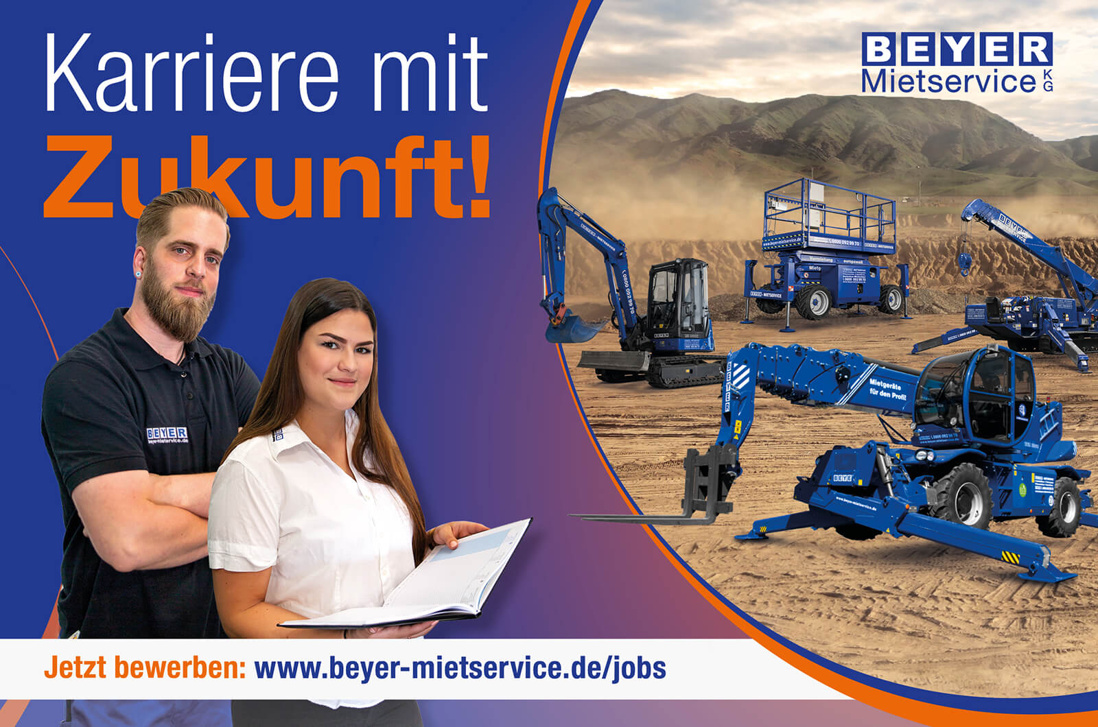 BEYER-Werbeplakat über Online Azubimesse