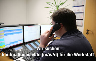 BEYER-Jobbild mit Aufschrift: Wir suchen kaufm. Angestellte für die Werkstatt
